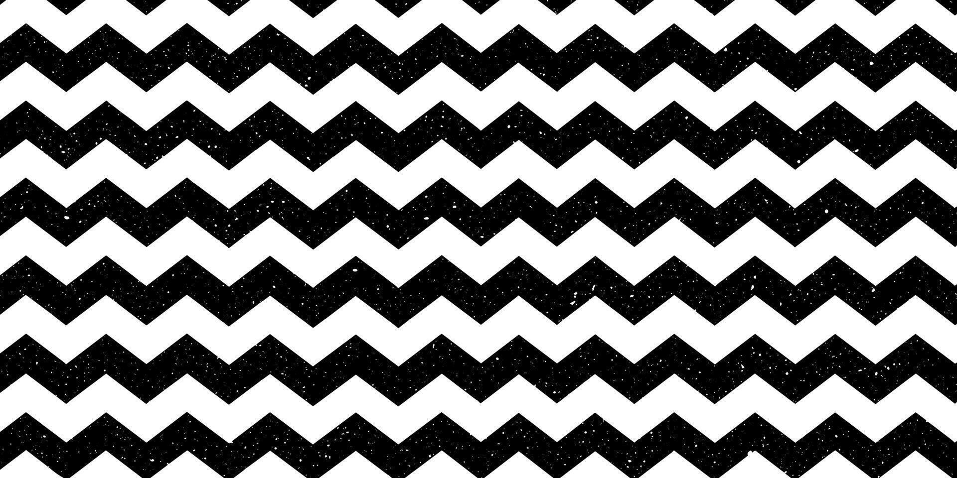 Black and White Chevron Pattern with Distressed Texture vector