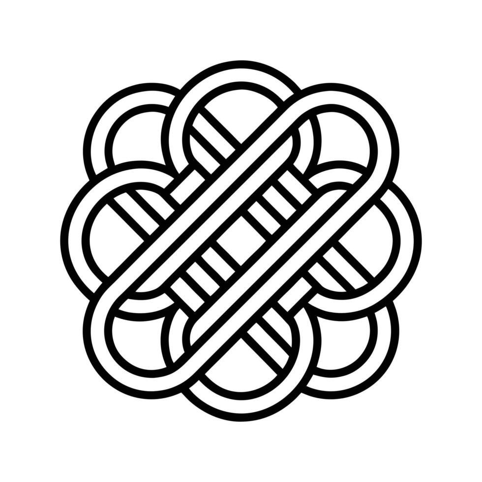 Interlocking Abstract Geometric Pattern knot vector