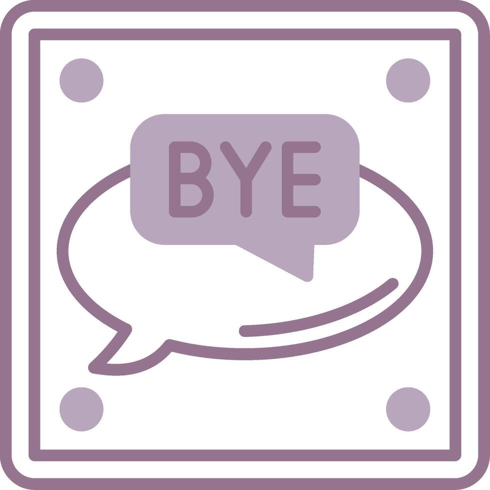 Bye Gradient Frame Object vector