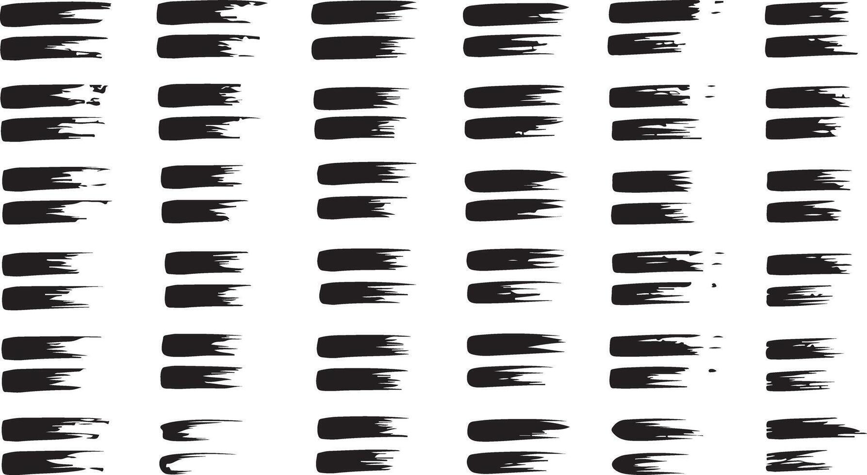 Dynamic Brush Stroke Set for Artistic Expression vector