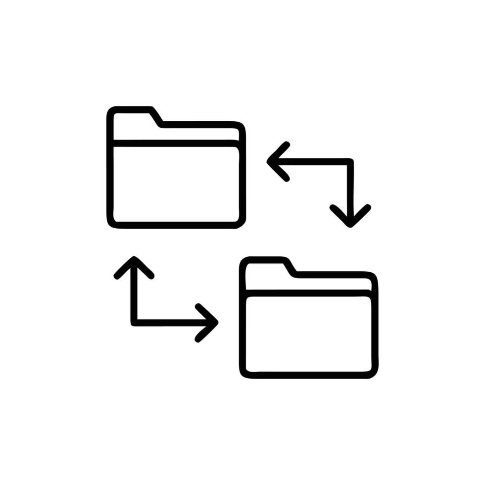 Data Transfer with Directional Arrows in a Loop on Background vector