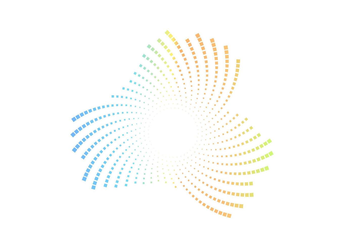 Neon circular audio spectrum with dotted glowing effect. Isolated sound wave frame. template for music and technology projects vector