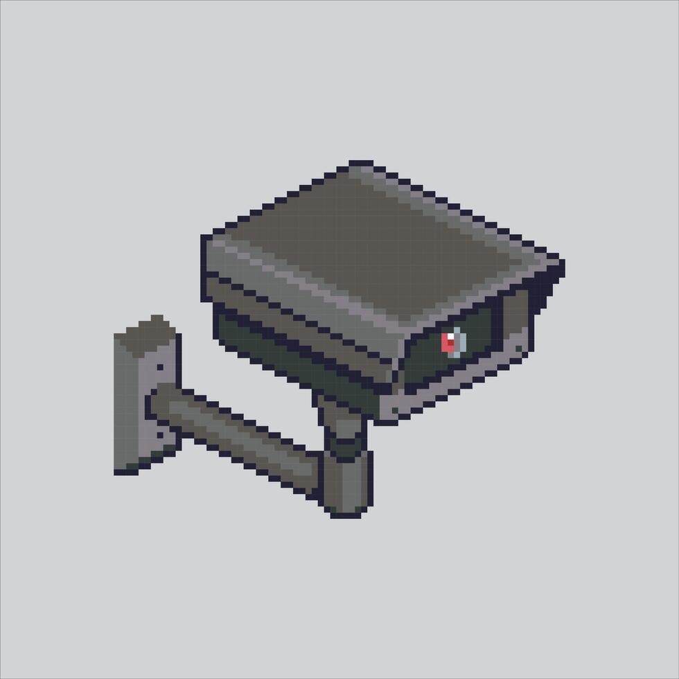 Pixel art Smart Security Camera Tech icon Illustration for game design vector