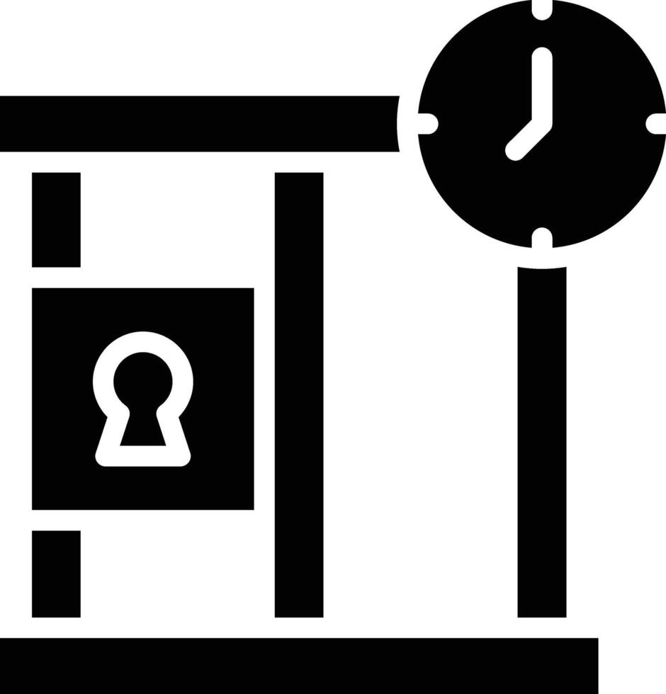 icon of bars is a key indicator of a prison or place of detention, the lock inside the cell emphasizes the idea of physical and legal locking or restrictions. vector
