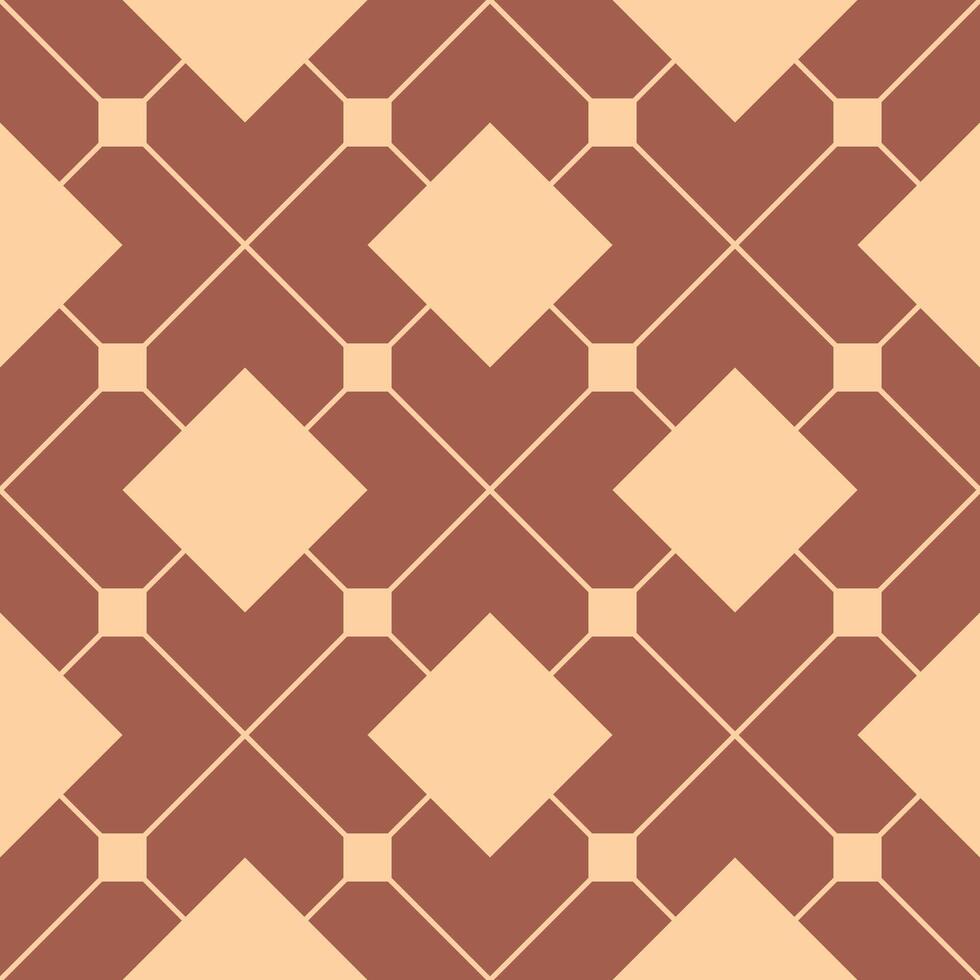 Seamless square pattern abstract brown timeless vector