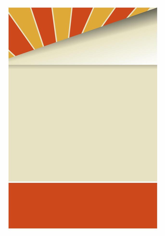 Bold Geometric Abstract Design With Sunburst Pattern, Gradient Diagonal, And Cream Beige Panels vector