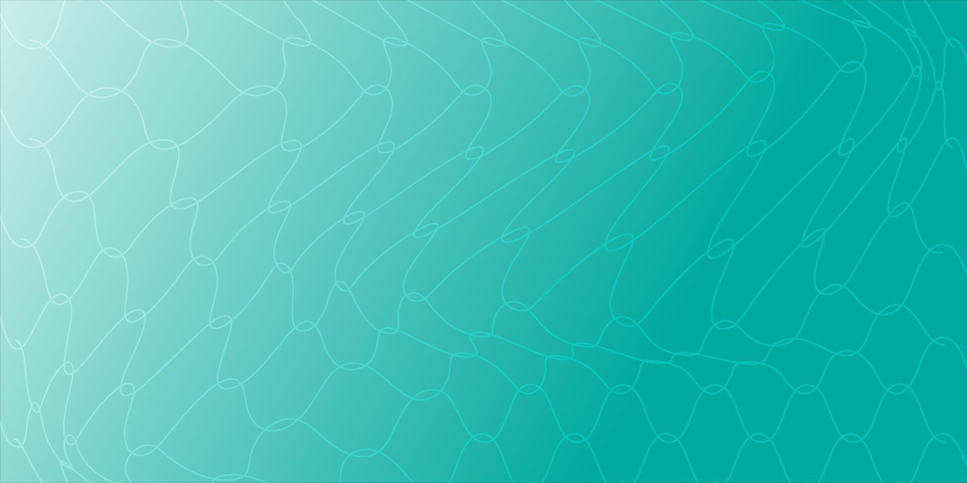 Abstract Teal Intertwined Line Pattern Design. vector