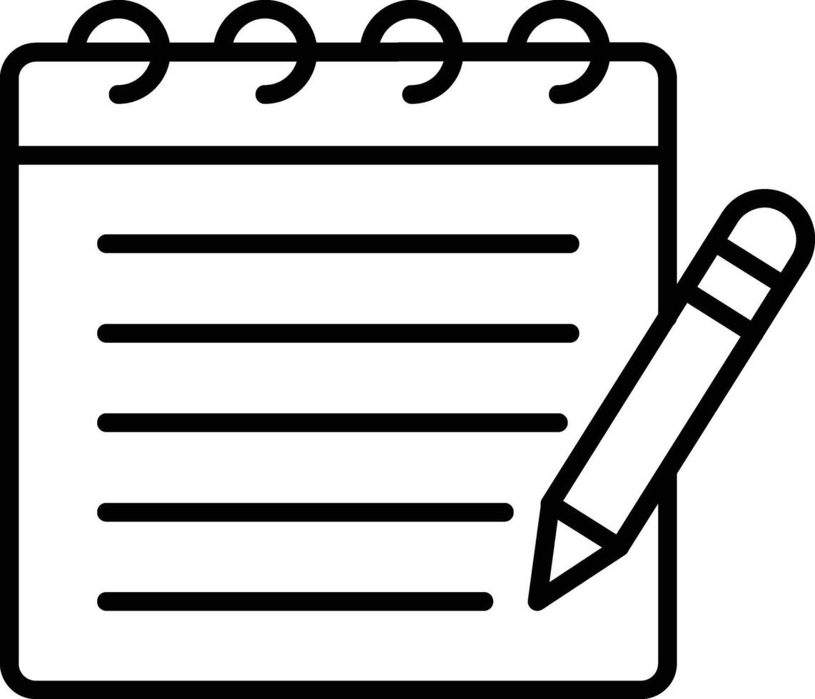 Notebook Outine Icon vector