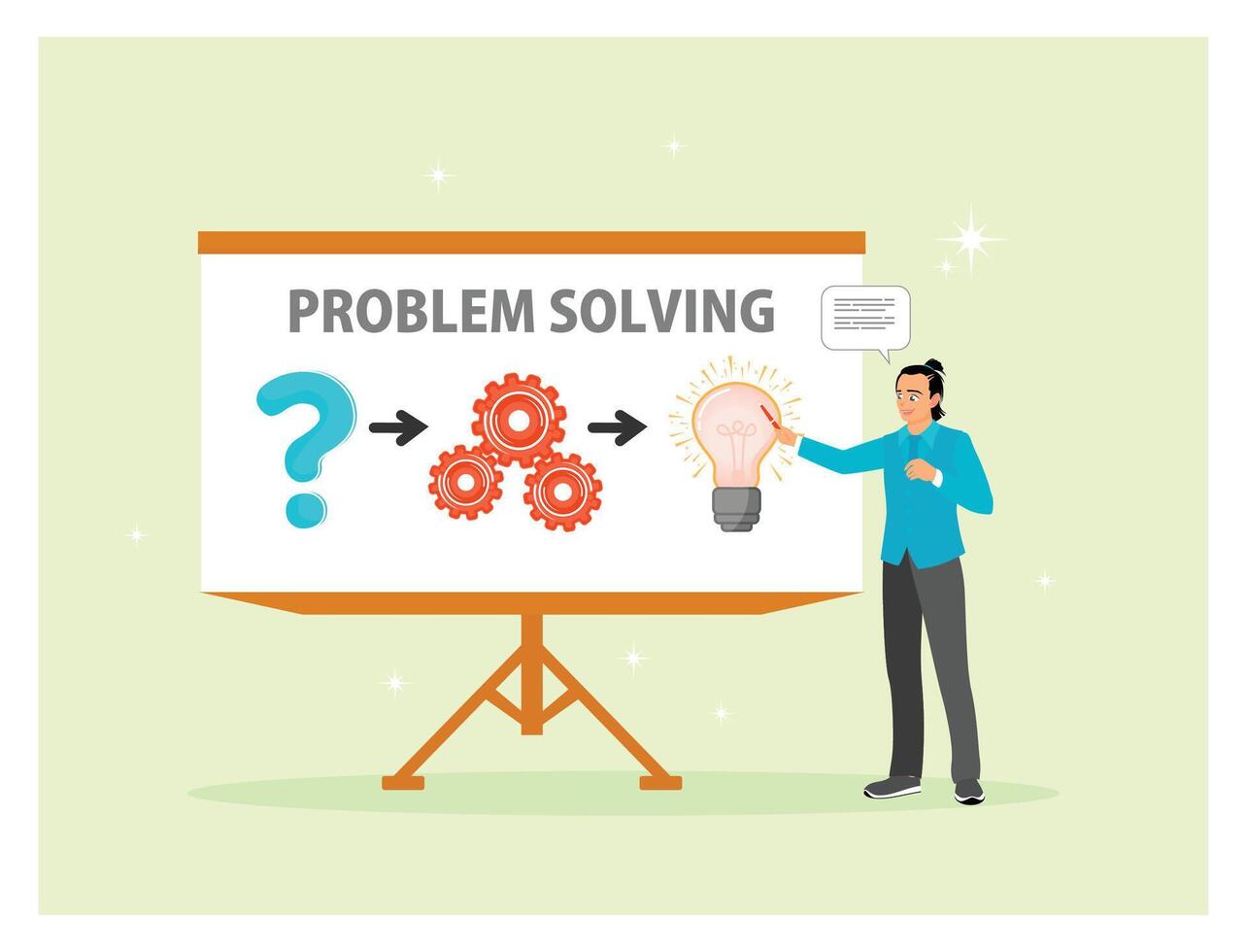 The concept of problem solving skills, ideas to solve the challenges of difficulty. vector