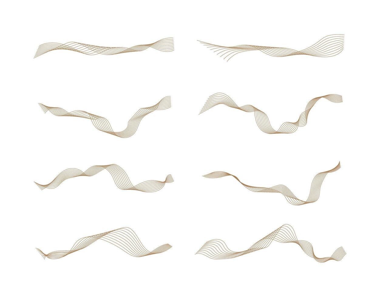 Dynamic curve lines with blend effect isolated flat style design. vector