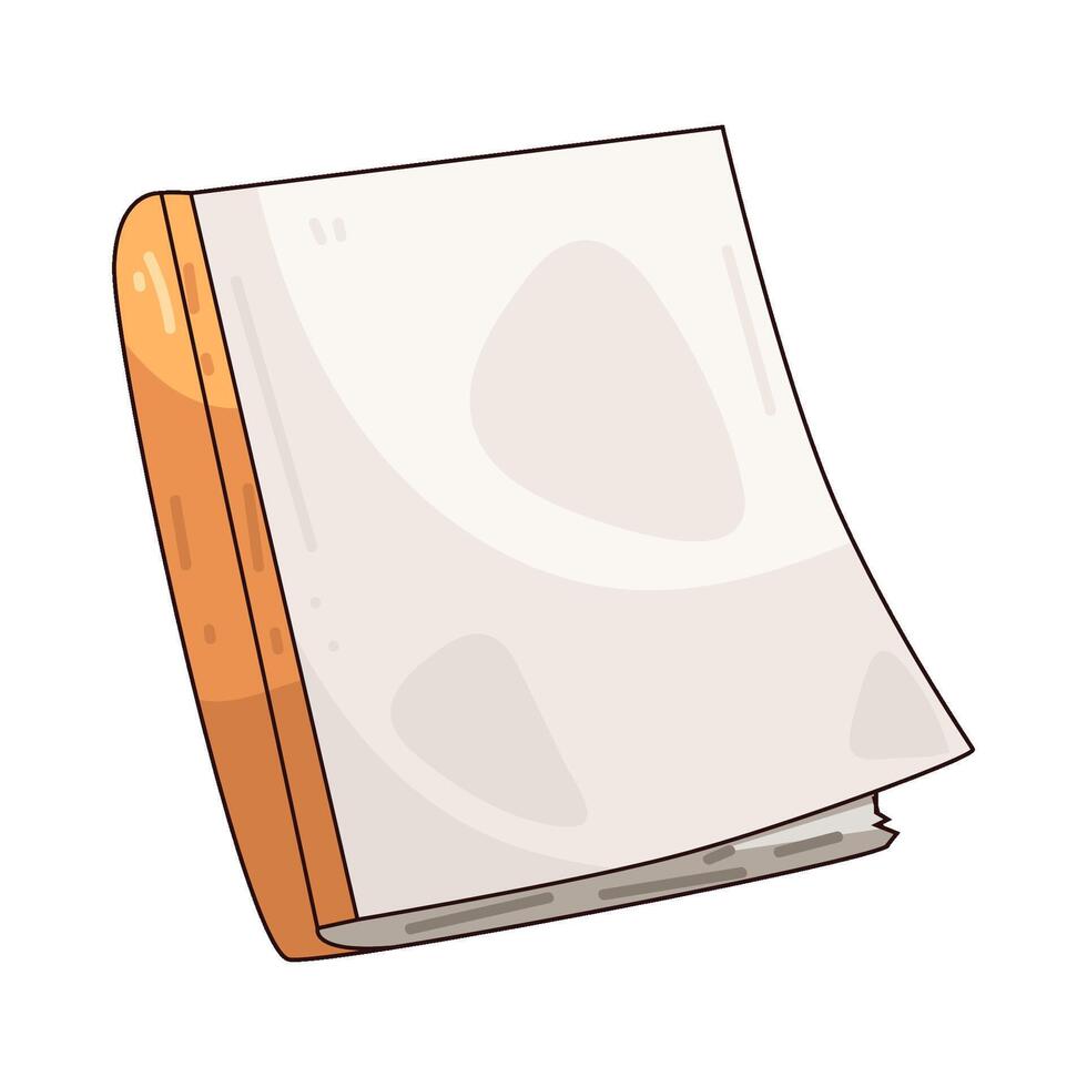 Illustration of Blank Notebook with Paper Sheets vector