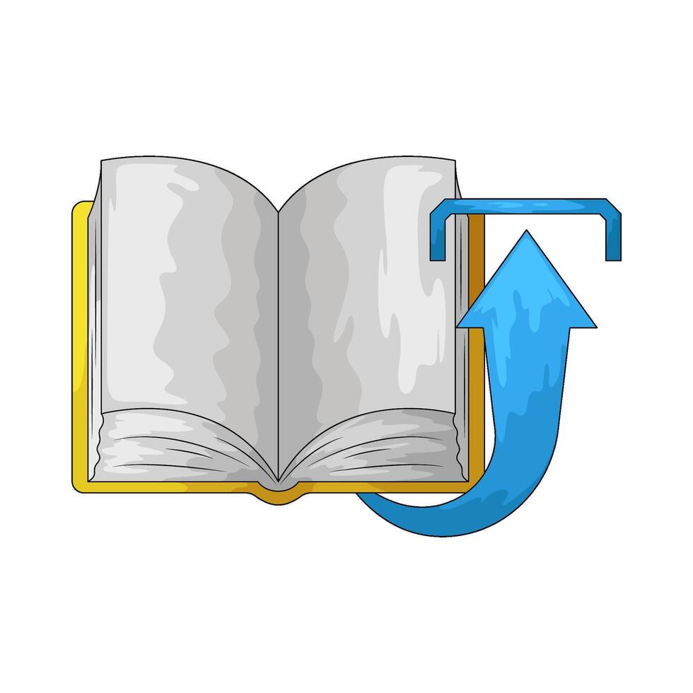 Illustration of Uploading to an Open Book vector
