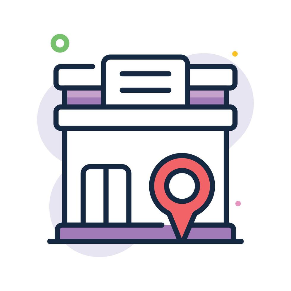 Take a look at this amazing icon of store location in modern style vector
