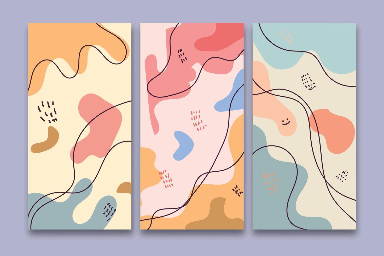 Set of Hand drawn various shapes and doodle objects. abstract backgrounds. vector