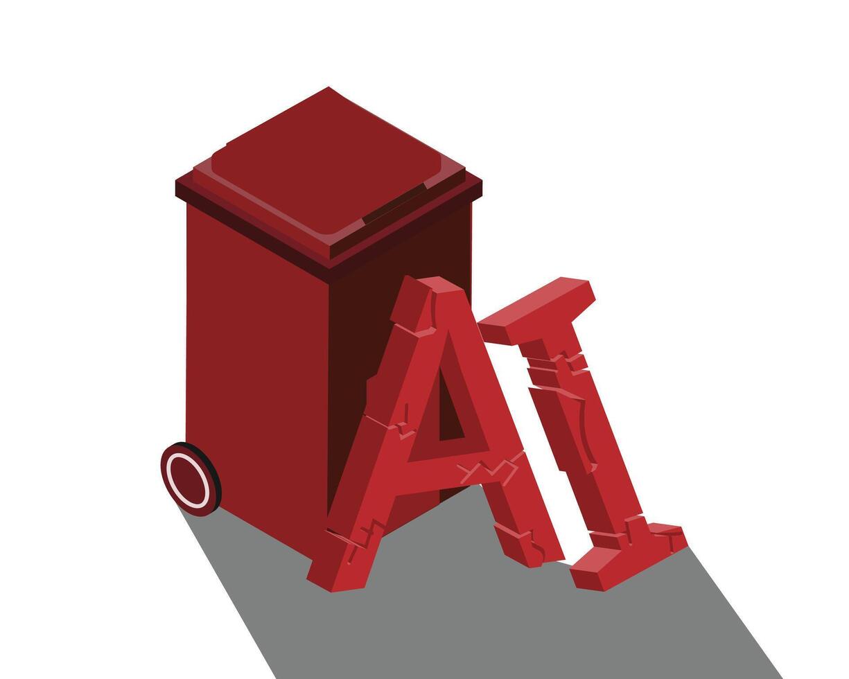 AI Slop for low quality AI outputs content for trash digital output vector