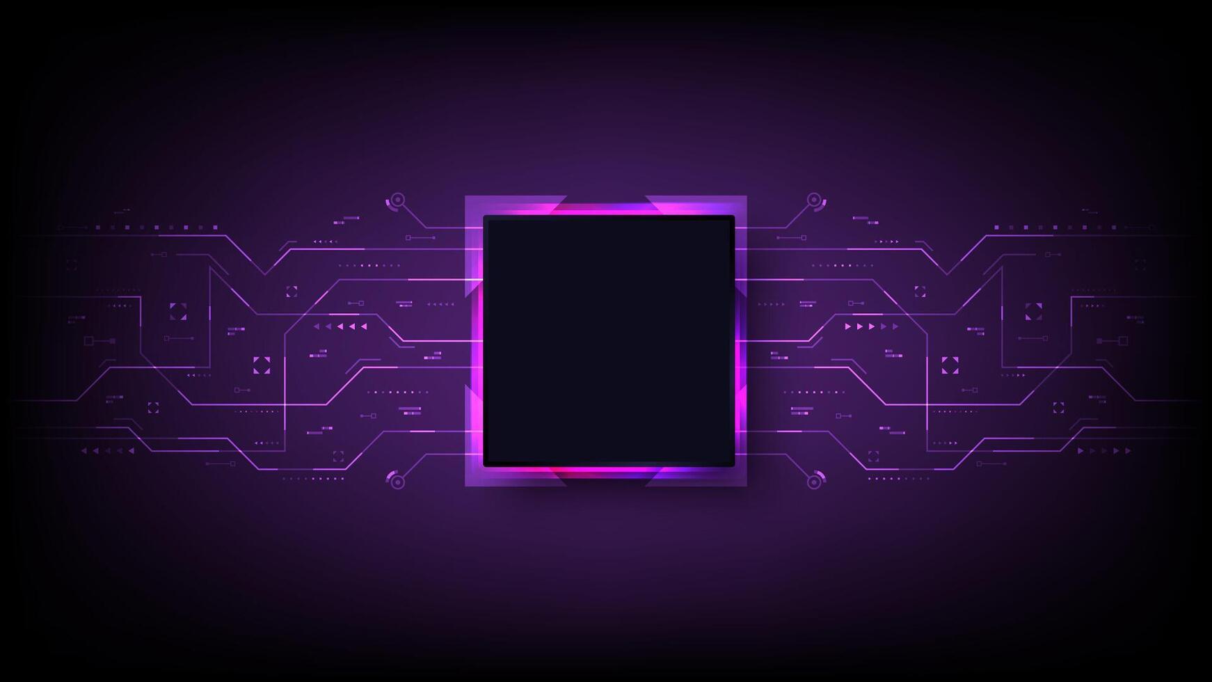 Microchip electronic technology. Computer networking abstract background. Engineering digital circuit vector