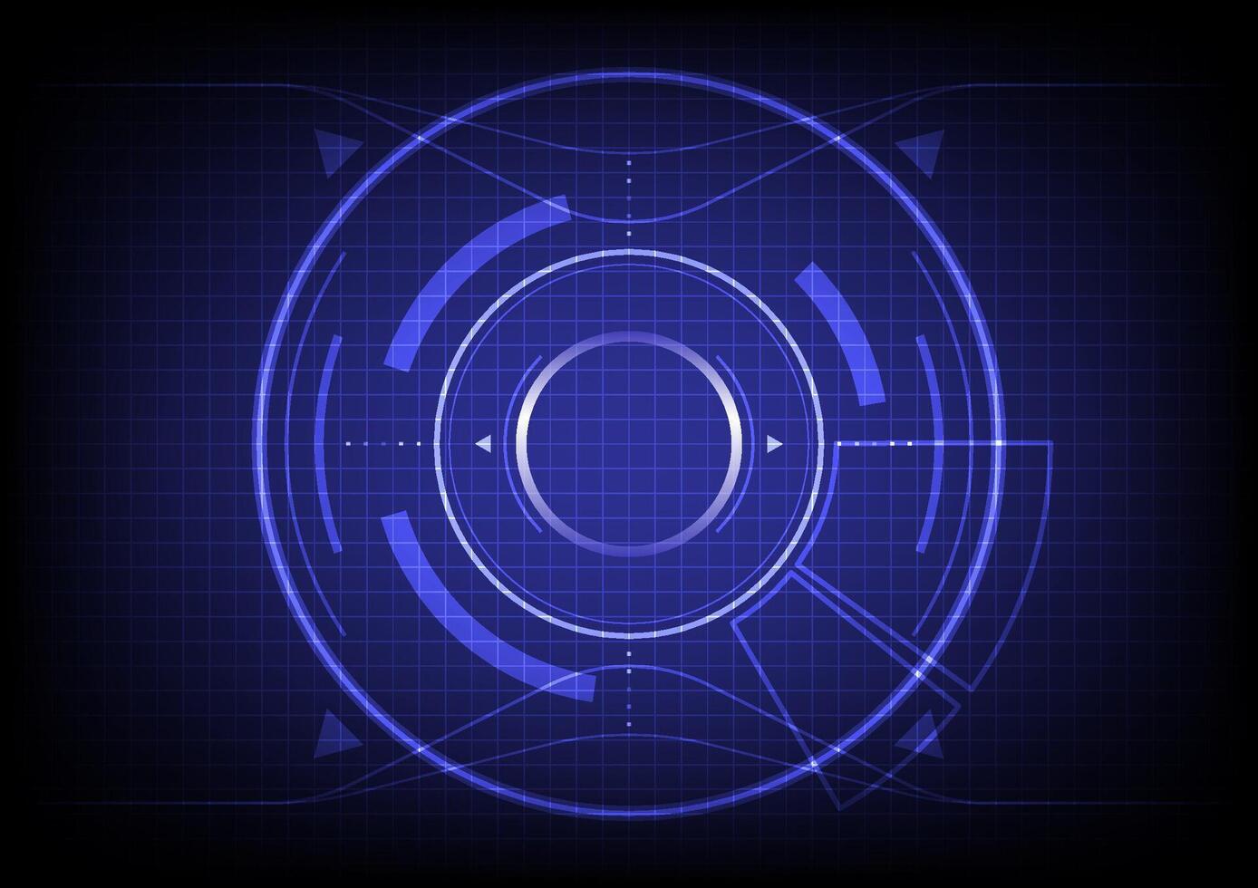 Satellite technology communication, Abstract background screen networking, Digital radar monitor vector