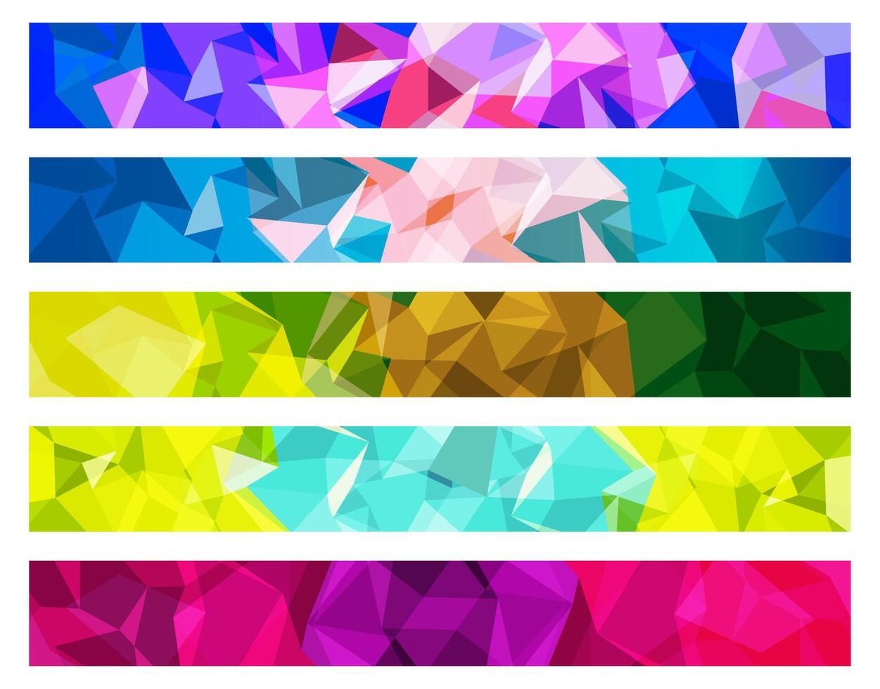 website banner fractal polygon style, header abstract background vector