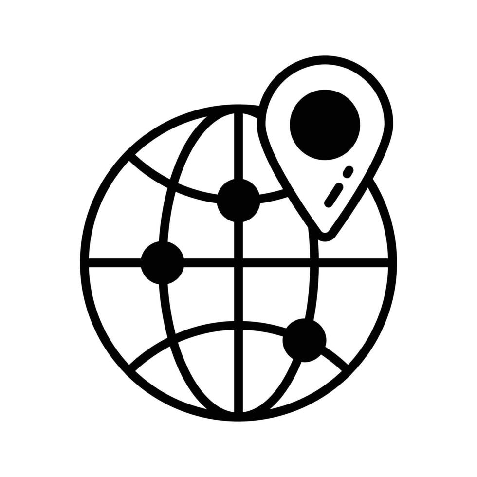 Get this amazon flat style icon of global location in modern style., vector