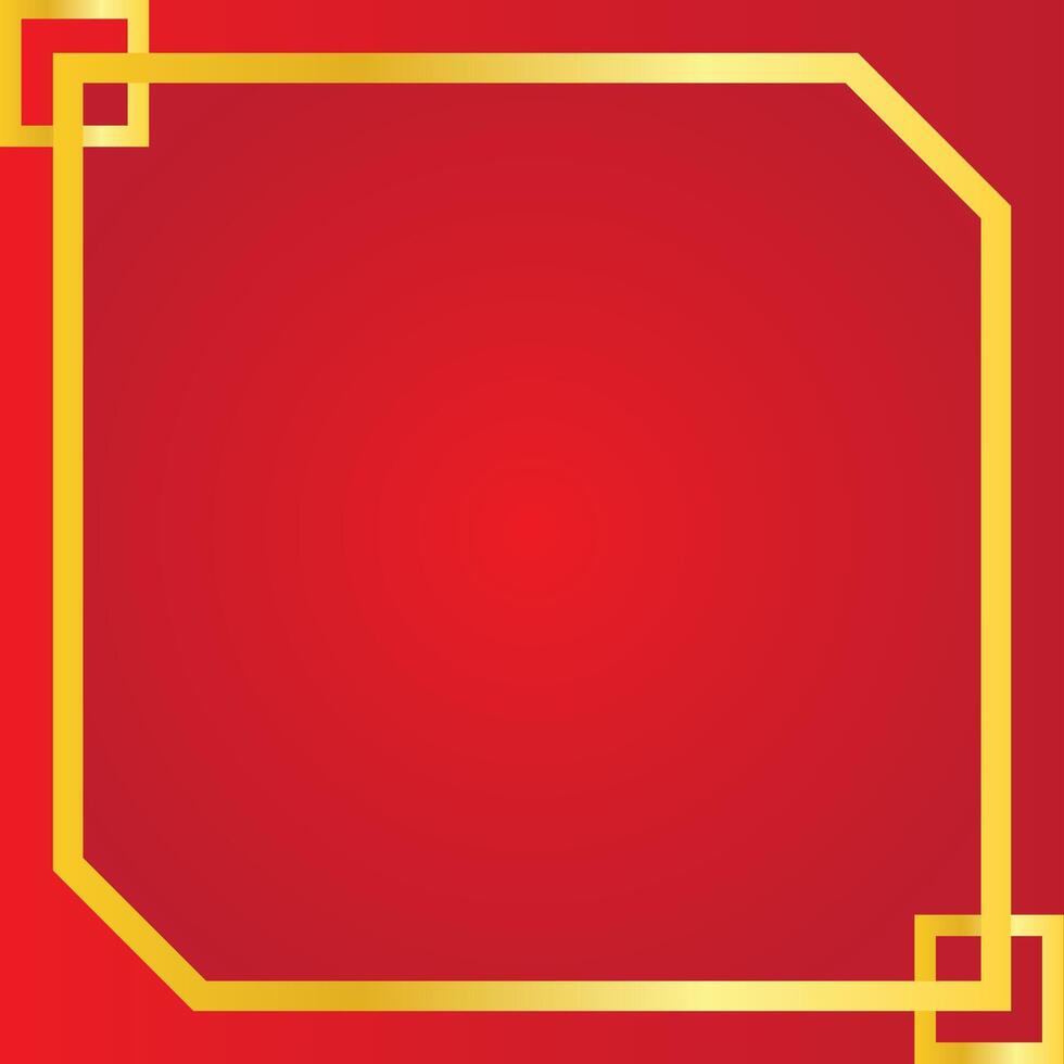 Elegant Red Background with Golden Frame - A Festive and Decorative Design for Various Applications vector