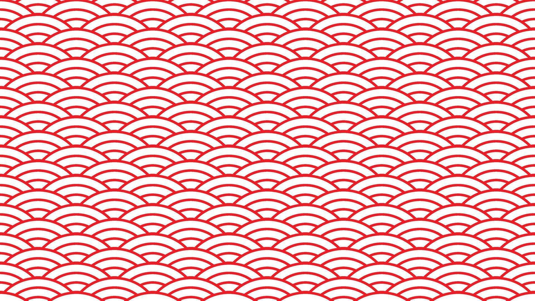 A Striking Red and White Seamless Pattern Japanese Wave Motif for Designs, Backdrops, and Backgrounds vector