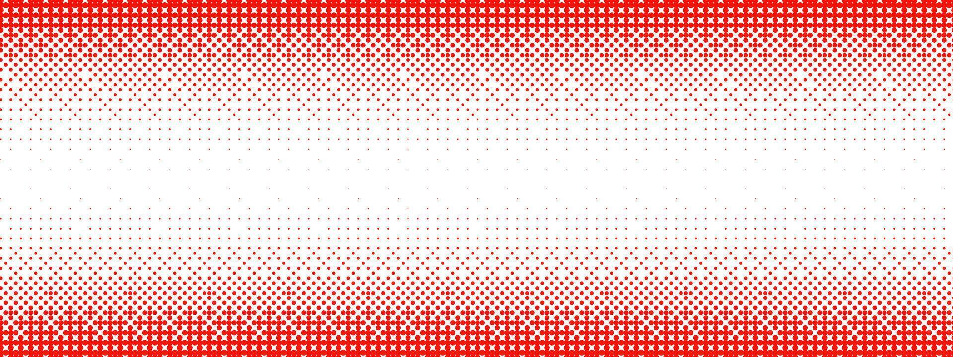 Red bitmap gradient texture. Fade pixelated 8 bit gradation pattern. Repeating dotted dither halftone background. Vanishing comic pop art overlay backdrop. Rasterized game wallpaper. vector