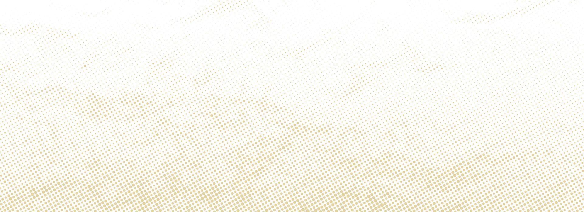 Dotted beige halftone background. Light cream pixelated paper texture. Retro craft brown wallpaper. Grunge grainy gradient overlay. Weathered dirty canvas material backdrop. Sackcloth texture vector
