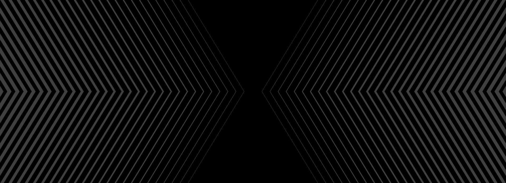 Dark line arrow background. Linear triangle repeating pattern. Striped halftone gradient texture. Thin to thick transition stripe backdrop for poster, cover, banner. Masculine sporty wallpaper vector