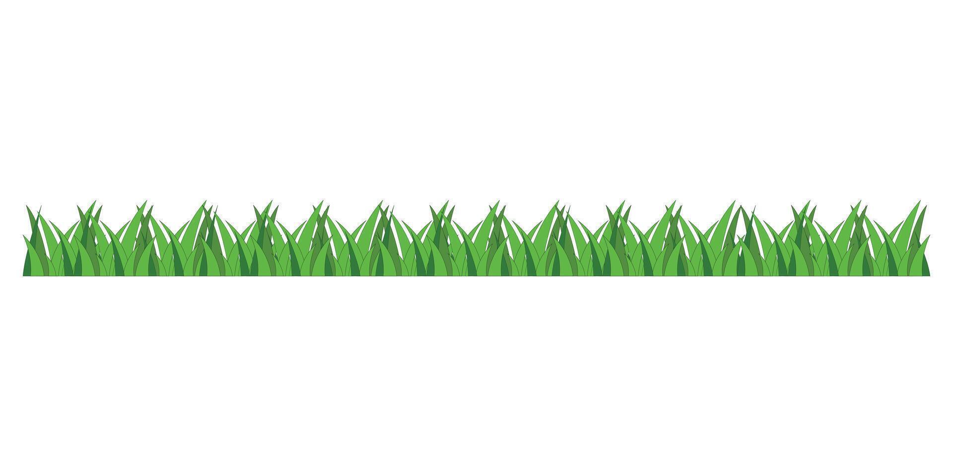 Green grass border for design element use vector