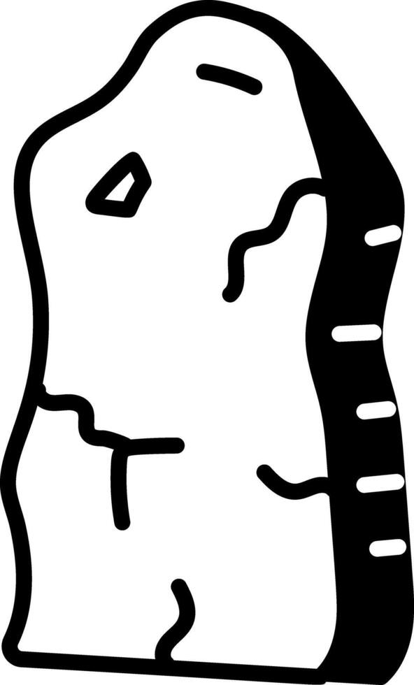 A sketchy style icon showing a hieroglyph stone vector