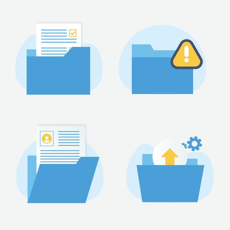 Files and notes template note app. To do folder with checkboxes. Digital planner app for schedule, tasks, notifications, events design illustration vector