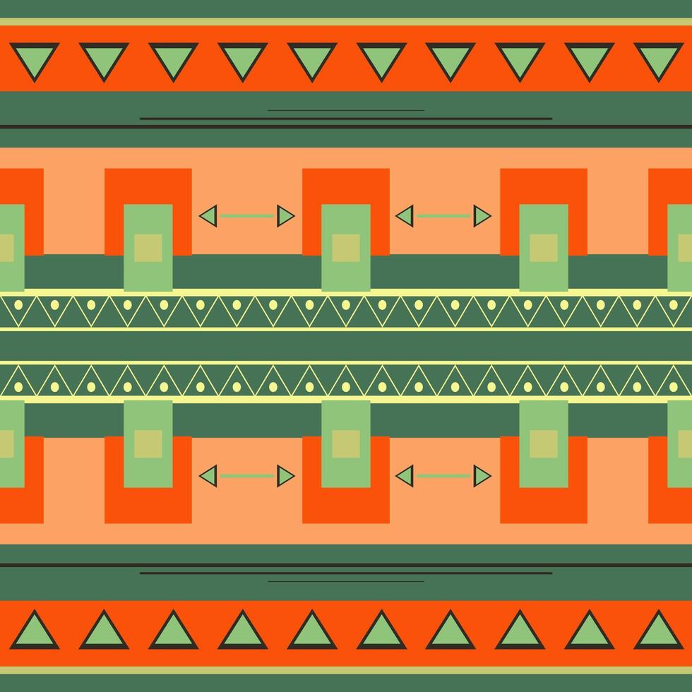 Seamless pattern with geometric tribal pattern vector