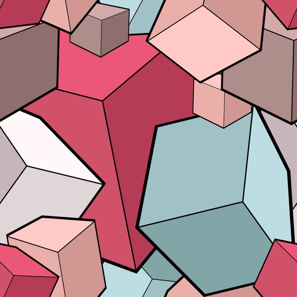 Seamless pattern with cubes for your creativity vector