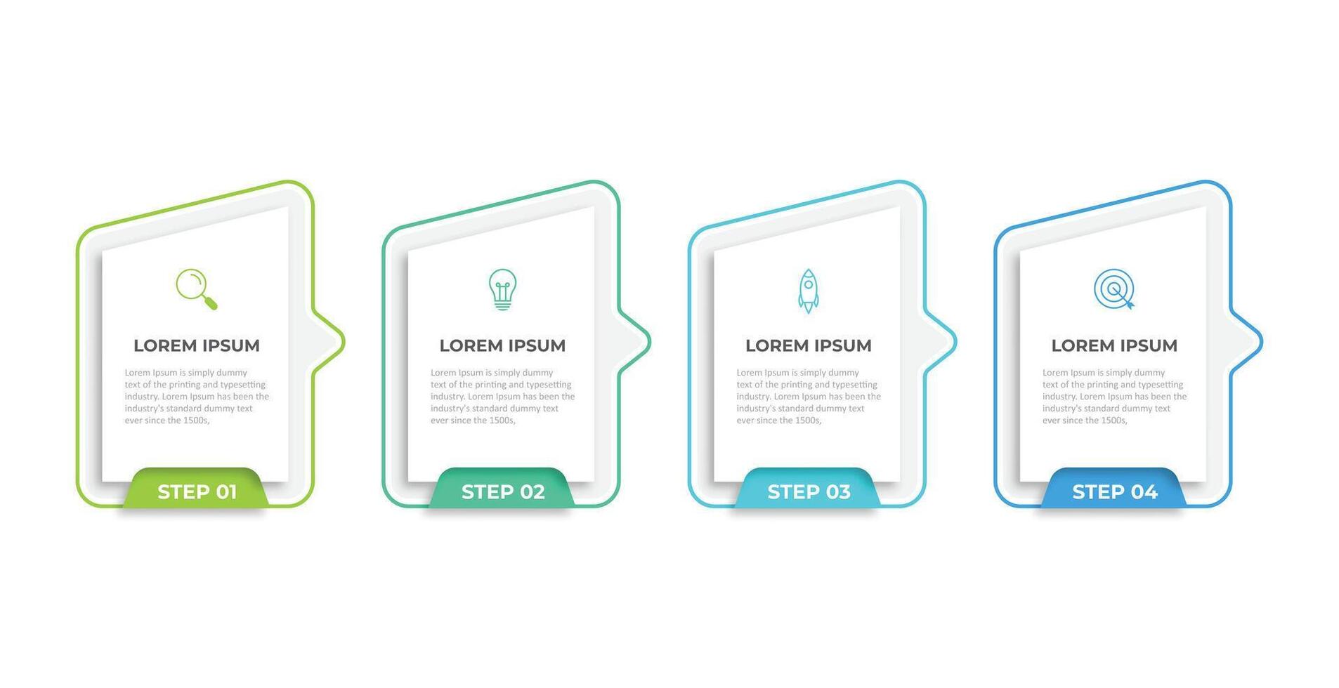 Presentation business infographic template with 4 step,options vector