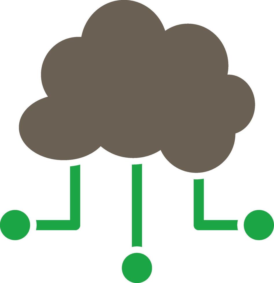 Cloud Based Architecture Thin Graphic Shape Form vector