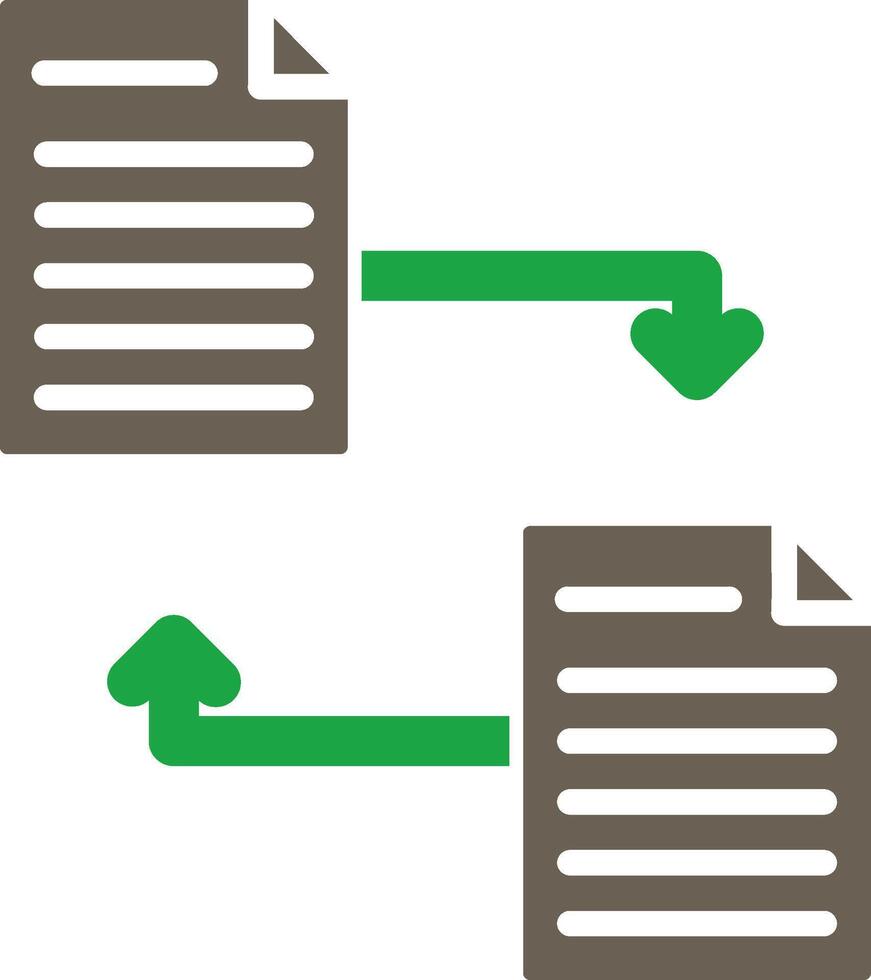 Files Exchange Flat Design Symbol vector
