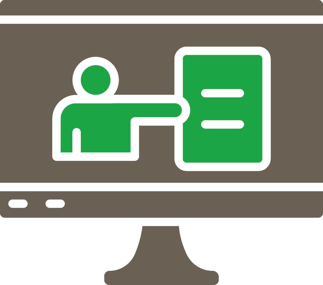 Online Presentation Shadowed Flat UI Design vector