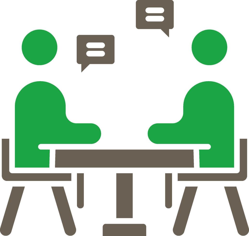 Business Meeting Custom Line Based Element vector