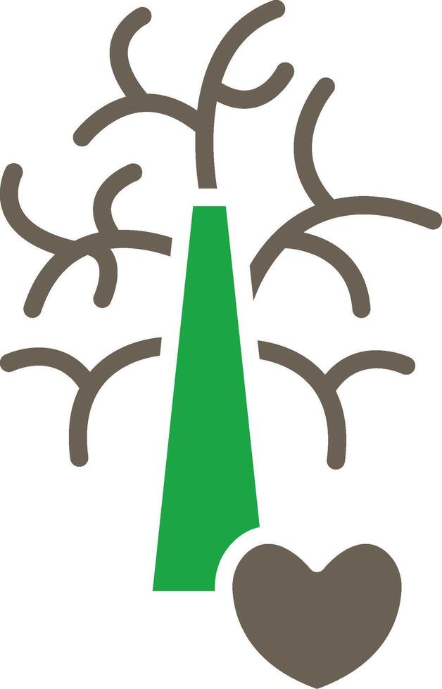 hug Tree Sharp Edge Style Visual vector