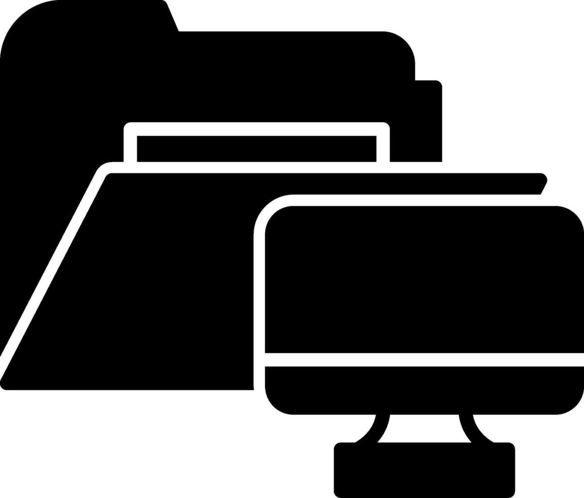 System Data Folder Glyph vector