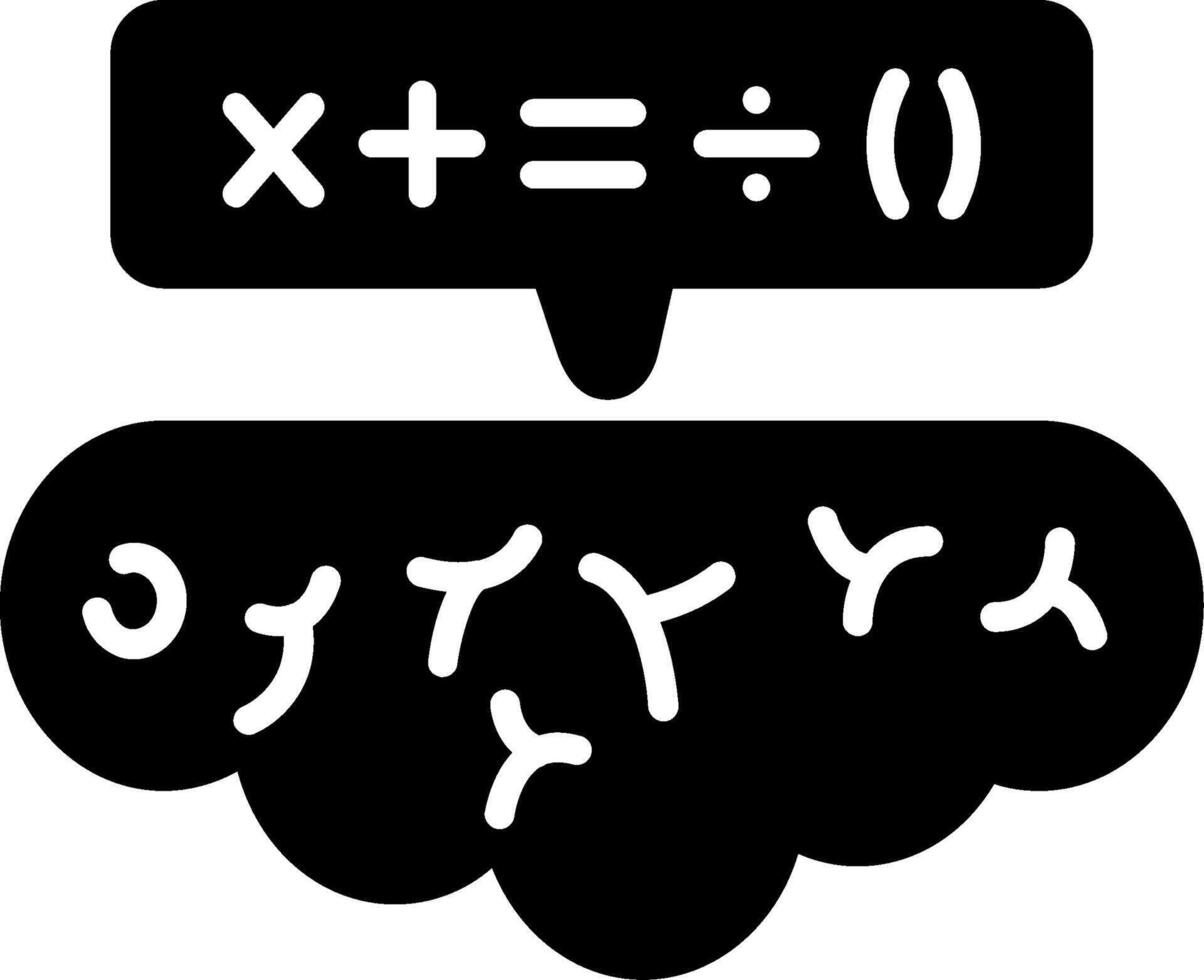 matemático problema resolviendo glifo vector
