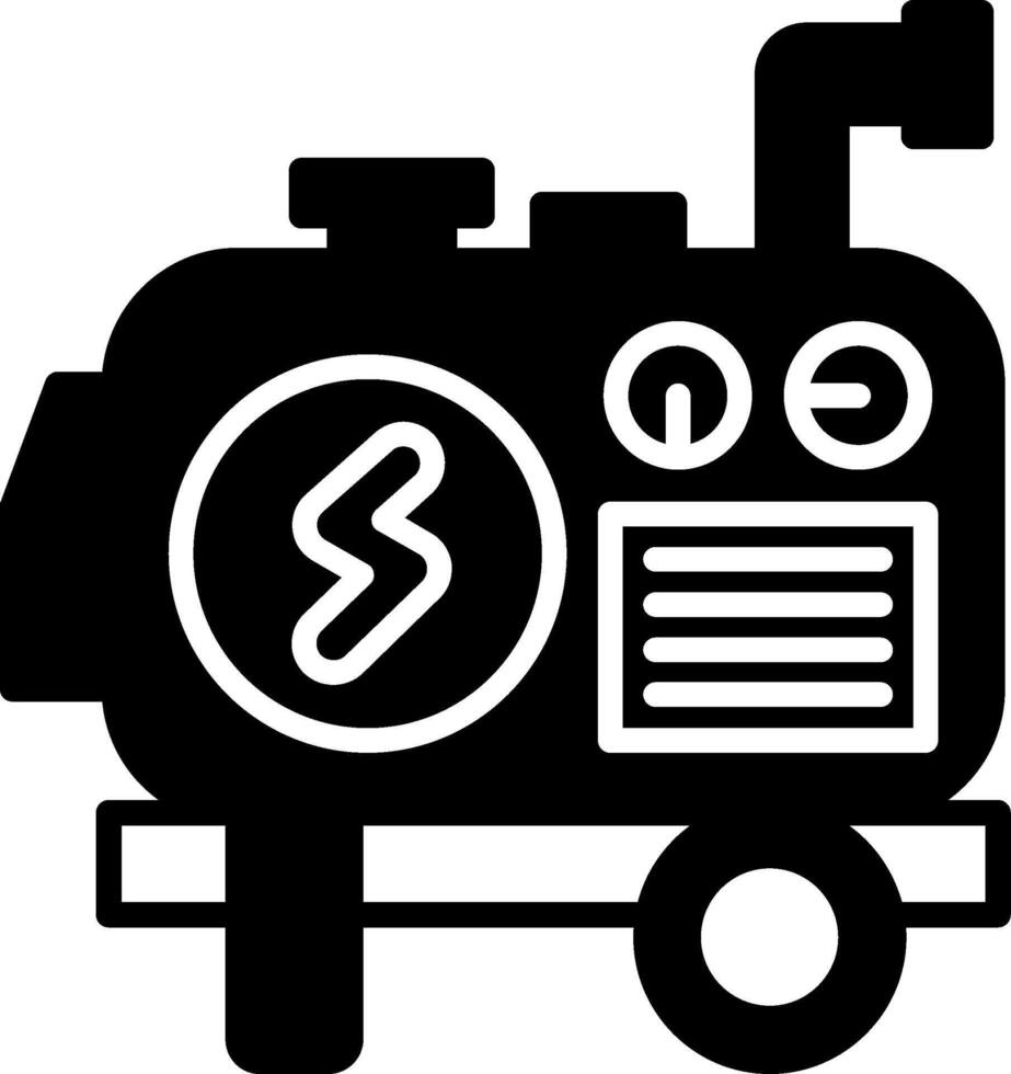 Backup Power Generator Glyph vector