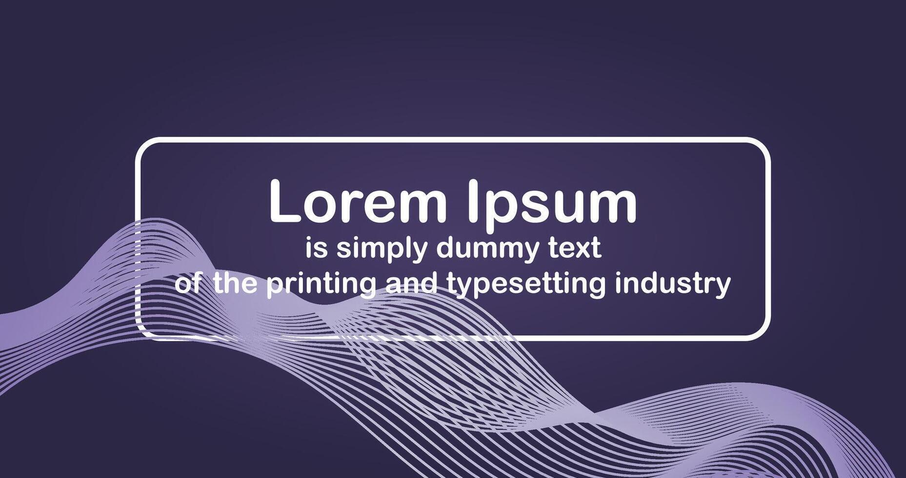 Wave Lines on Blue Gradient Abstract Background Gradient with Editable Text for Presentation Template vector