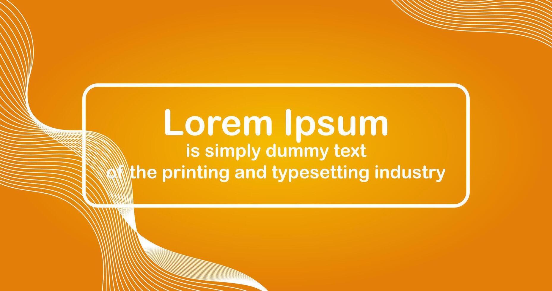 Abstract Gradient orange background with Curve Lines and Editable text vector