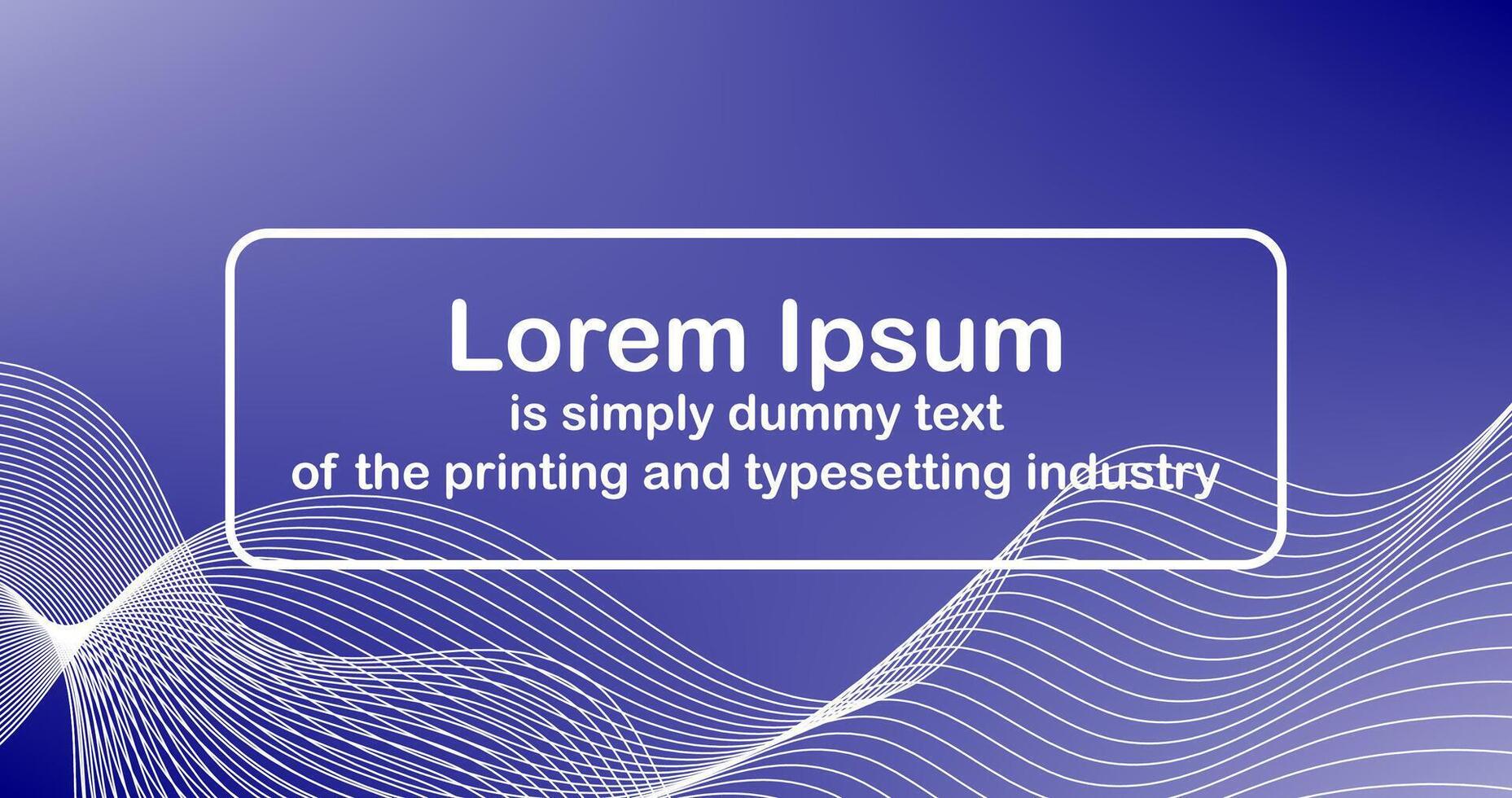 Poster Template with Editable Text on Blue Gradient Abstract Background and White Waves vector