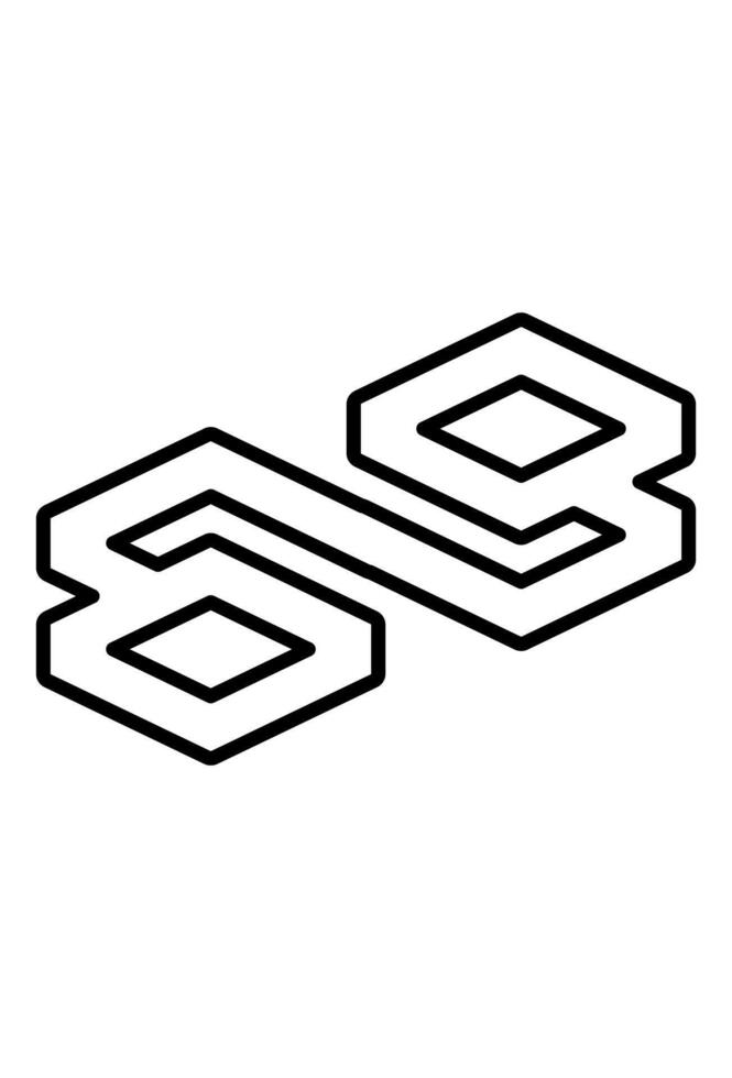 Abstract geometric number 69 outline. A bold and modern 69 logo. Futuristic numbers 69 in an abstract design. vector