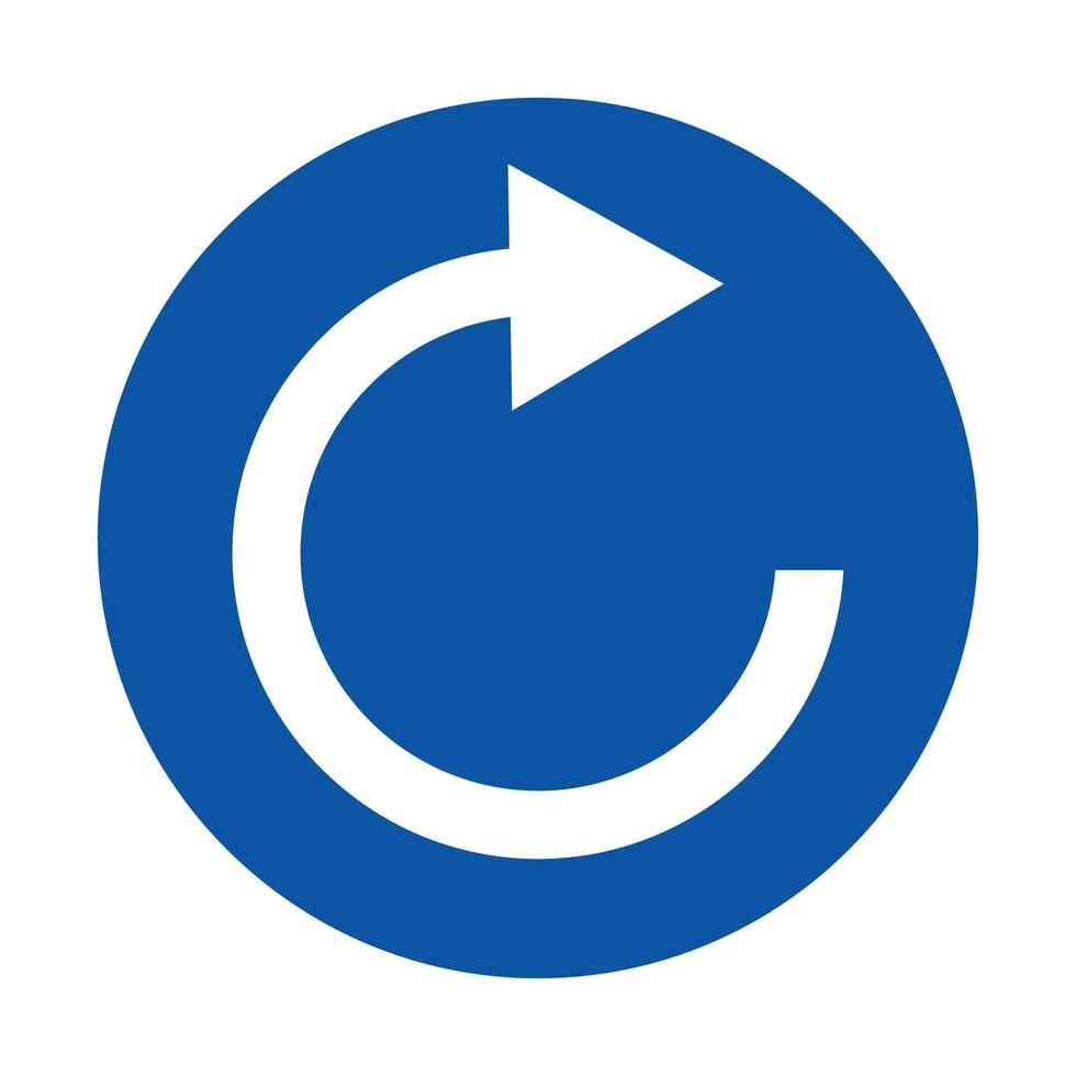 Circular Arrow Icon Representing Refresh Symbol in Modern Graphic Design vector
