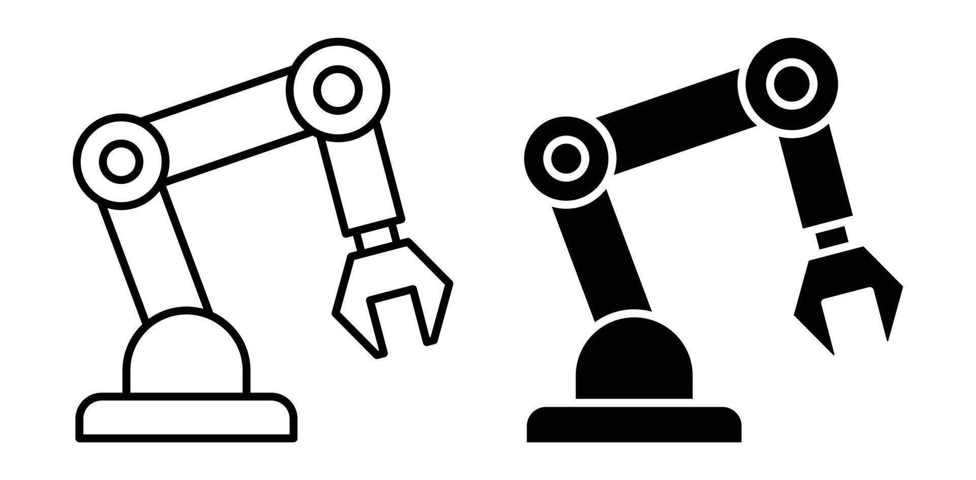 Mechanical Arm Design with Gripper for Industrial Automation Applications vector