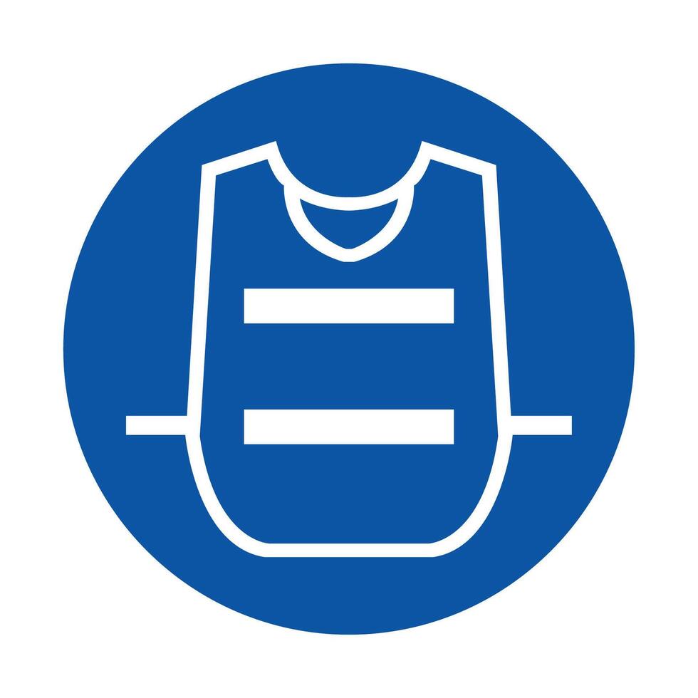 Protective Equipment Icon on Circular Background for Safety and Security Use vector