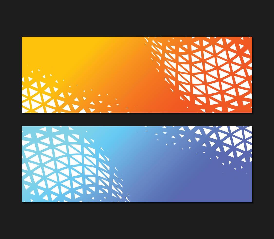 Modern Gradient Triangle Network Abstract Banner for Web Header Template vector